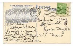 MA - Provincetown. Pilgrim Memorial Monument at Night