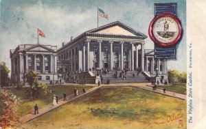 Early Tuck Pub. State Capitol, Seal, Virginia, Richmond, Old Postcard