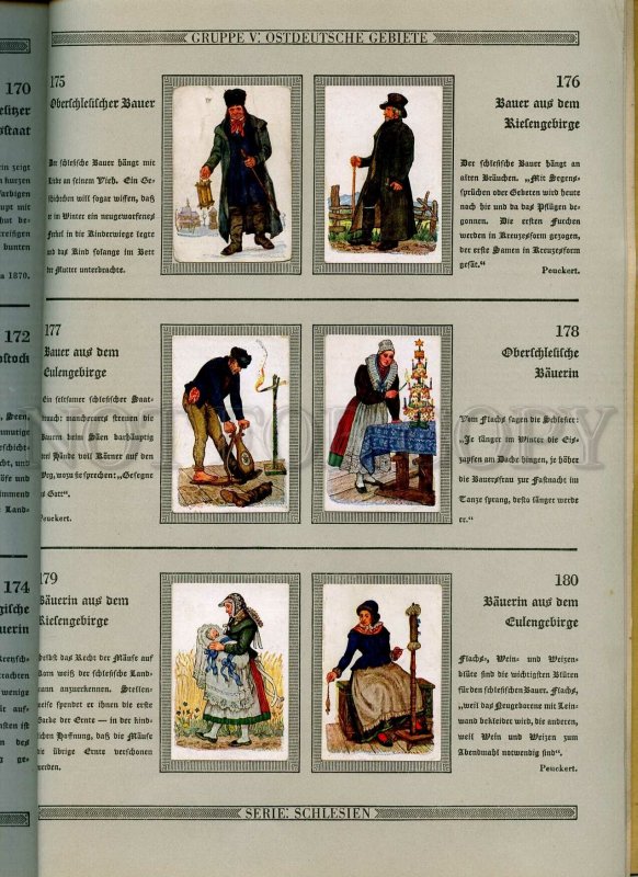 434864 Germany 1933 ALBUM COSTUMES Approximately 150 tobacco sticker cards