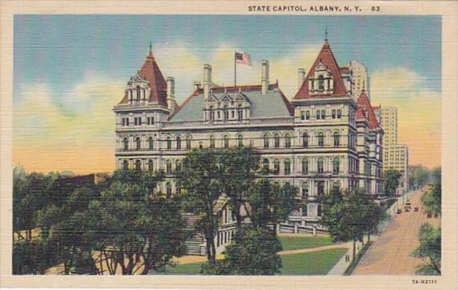 New York Albany State Capitol Building Curteich