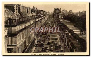 Old Postcard Paris Rue De Rivoli and the Tuileries