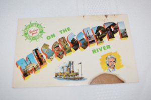 Life on the Mississippi Mark Twain Postcard Dexter Press