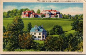 Postcard WV Parkersburg West Virginia Masonic Home
