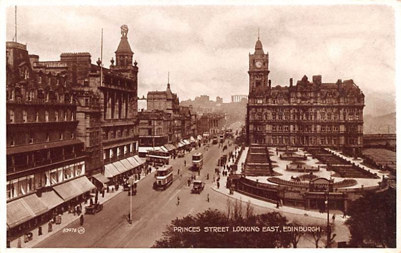 Princess Street looking east Edinburgh Scotland, UK Unused 