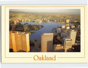 Postcard Aerial view of beautiful downtown Oakland, California