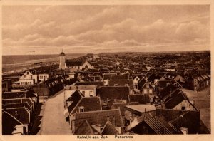 Netherlands Katwijk aan Zee Panorama Vintage Postcard 09.00