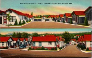 Linen Postcard Wonderland Court 2019-21 Central Avenue in Hot Springs, Arkansas