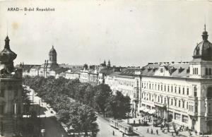 Romania 1960s Arad tram Bulevardul Republicii