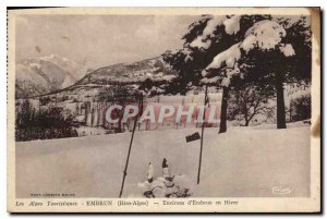 Old Postcard Embrun Htes Alps Environs of Embrun in Winter