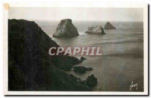 Old Postcard Pointe of Pen hir Finistere Tas de Pois