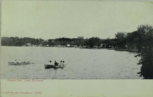 C.1900-10 Canoes, Dewey Bay, Lake Kegonsa Vintage Postcard P99 
