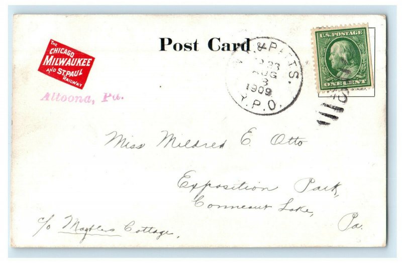 1909 The Southwest Limited Kansas City Missouri MO Posted Antique RPO Postcard