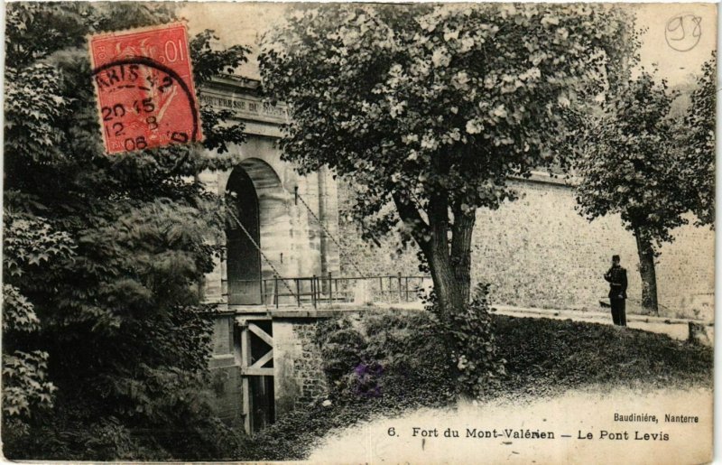 CPA FORT DU MONT VALÉRIEN Le Pont Levis (413060)