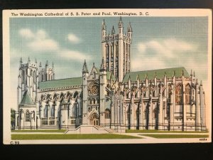 Vintage Postcard 1930-1945 Washington Cathedral S.S. Peter & Paul Washington DC