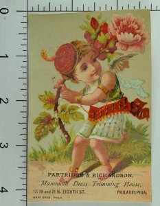 Lot of 4 Partridge & Richardson Bee Hive Stores Adorable Cherubs Fan Flowers P79