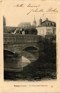 CPA TOUCY - Le vieux pont Capureau (658342)
