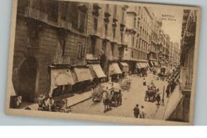 Napoli Italy Street Scene c1910 Postcard