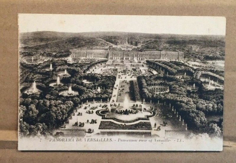 VINTAGE UNUSED POSTCARD - PANORAMA VIEW OF VERSAILLES, FRANCE