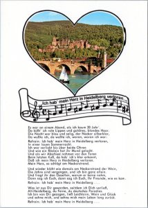 Postcard Germany Heidelberg song - I lost my heart in Heidelberg