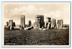 c1930's Stonehenge Salisbury Plain Wiltshire England RPPC Photo Postcard