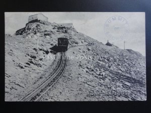 Snowdon Summit & Hotel 'Summit of Snowdon Stamp' - Old Postcard