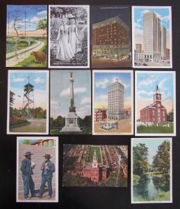 LARGE LOT OF 107 PENNSYLVANIA PA VIEWS ANTIQUE & VINTAGE POSTCARDS 