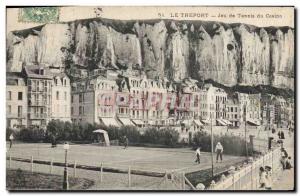 Old Postcard Treport Casino Tennis Games