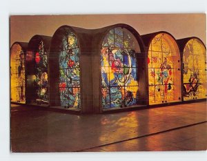 Postcard The stained glass windows, Hadassah Medical Center, Jerusalem, Israel