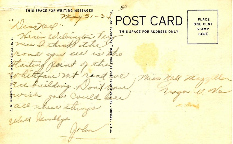 NY - Wilmington. Bird's Eye View