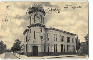 Kingston, New York - ARMORY - 1907 Postcard