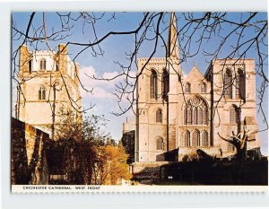 Postcard West Front, Chichester Cathedral, Chichester, England