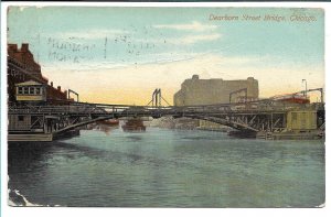 Chicago, IL - Dearborn Street Bridge - 1910 - Armour Station Cancel
