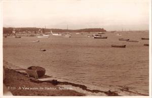 uk32538 a view across the harbour sandbanks real photo uk