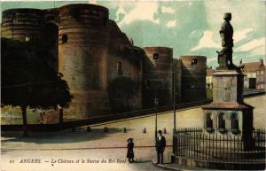 CPA ANGERS - Le Chateau et le Statue du Roi René (253915)