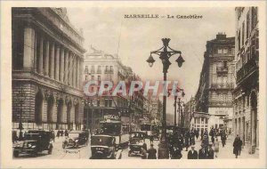 Postcard Old Marseille La Canebiere Tramway Phosscao