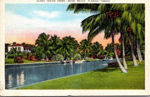Florida Miami Beach Scene Along Indian Creek