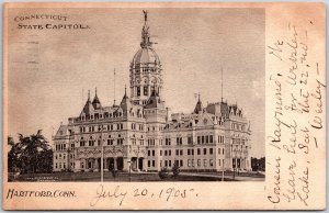 1905 The Capitol Building Hartford Connecticut CT Antique Posted Postcard