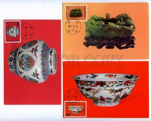 292537 TAIWAN FORMOSA 1973 year Chinese porcelain set 6 maxi-cards 