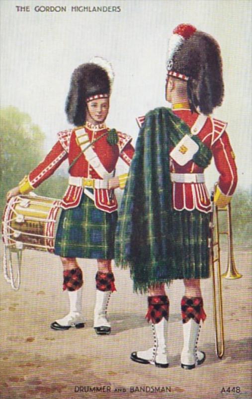 Military Uniforms The Gordon Highlanders Drummer and Bandsman