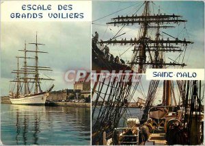 Modern Postcard Saint Malo I and V by tradition many tall ships are regularly...