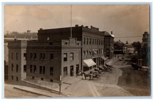 c1910's Main Street Bank View Horse Carriage Putnam CT RPPC Photo Postcard 