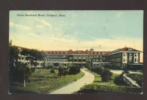 GULFPORT MISSISSIPPI GREAT SOUTHERN HOTEL VINTAGE POSTCARD 1913