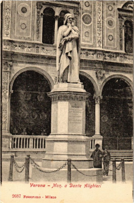 CPA VERONA Monumento a Dante Alighieri . ITALY (448611)