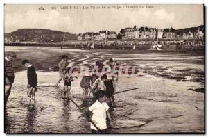 Cabourg Old Postcard The villas and the beach has the & # 39heure bath