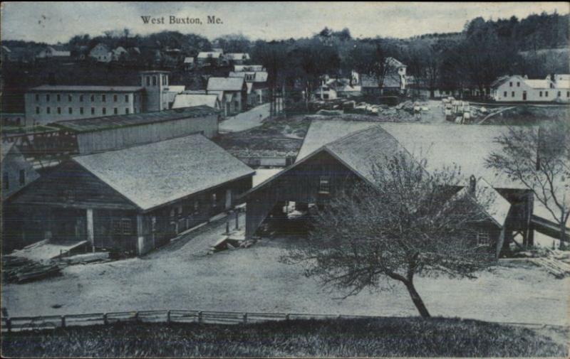 West Buxton ME General View of Town c1910 Postcard 