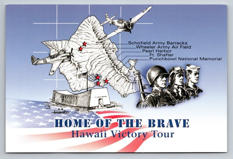 Home Of The Brave Hawaii Victory Tour Vintage Unposted Postcard