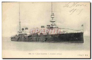 Old Postcard The Boat Leon Gambetta Cruiser Breastplate