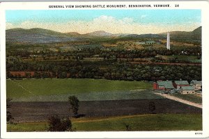 Postcard MONUMENT SCENE Bennington Vermont VT AI2697