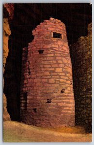Native Americana~Manitou Springs CO~Watch Tower In Cliff Dwellings~Vtg Postcard