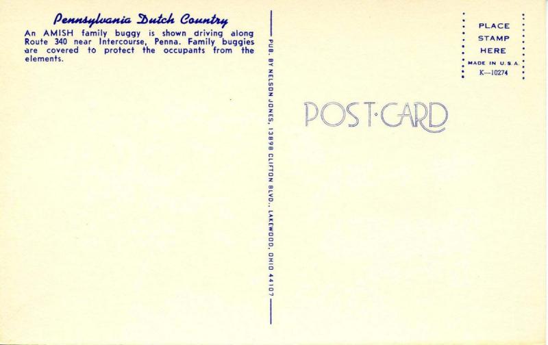 PA - Intercourse. Amish Buggy
